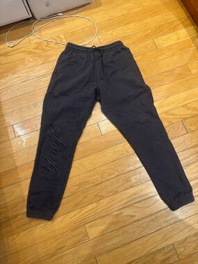 Young LA Black Embroidered Jogger Sweatpants